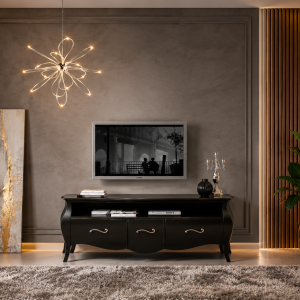 mobile porta tv - Art. 132 - Mobile Porta TV Bombato in Legno Massello L 176 CM Mobilificio Mirandola